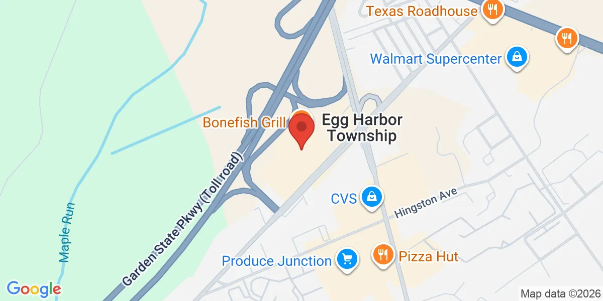 Map to 3121 Fire Rd, Egg Harbor Township, NJ